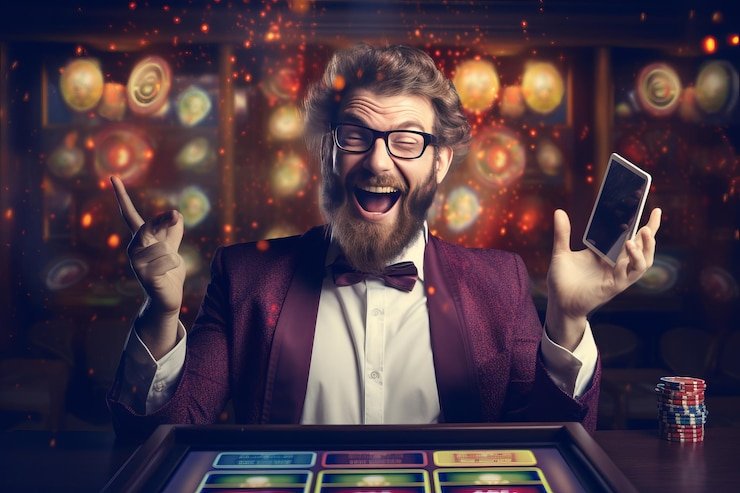 Pengguna membaca tips keamanan dari ponsel